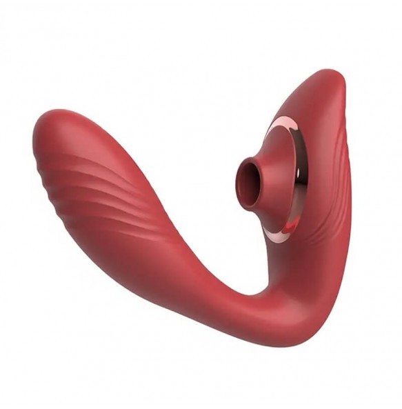 MAN NUO - BECKY Suction Vibrating Wireless Remote Wearable (Chargeable - Red Rose)